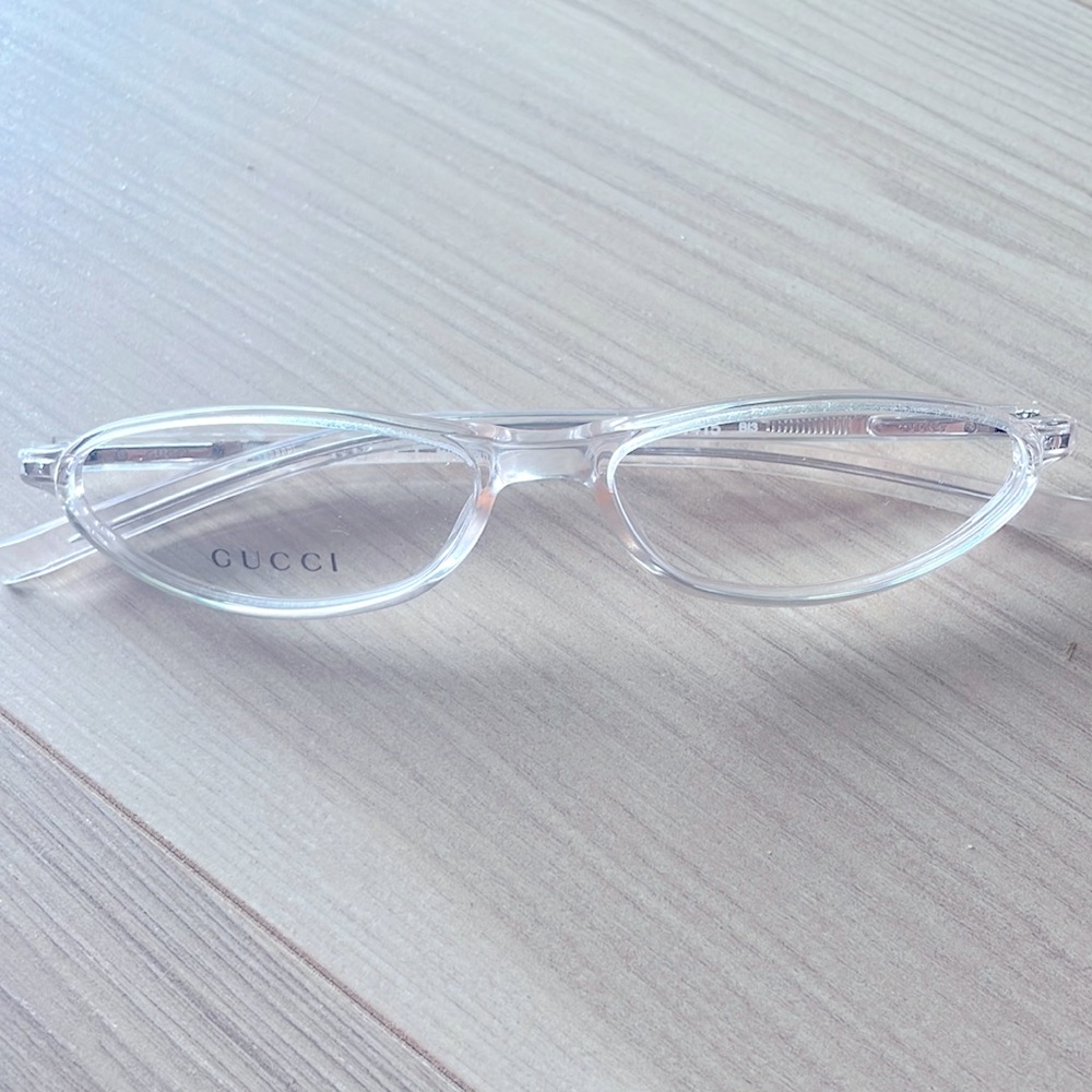 Gucci eyewear reading glasses clear frames vintage Y2K